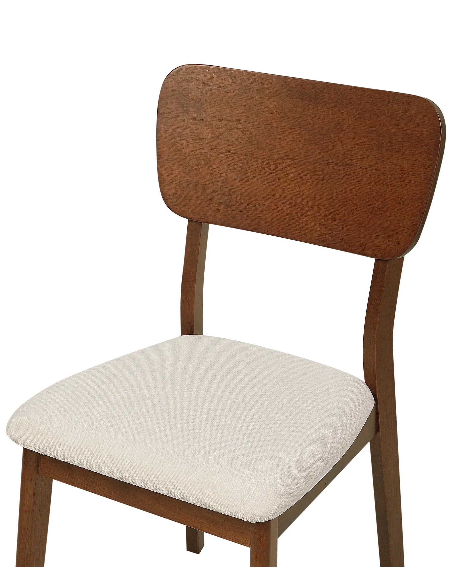 Set of 2 Dining Chairs MINIER Wood Dark Brown/ Beige