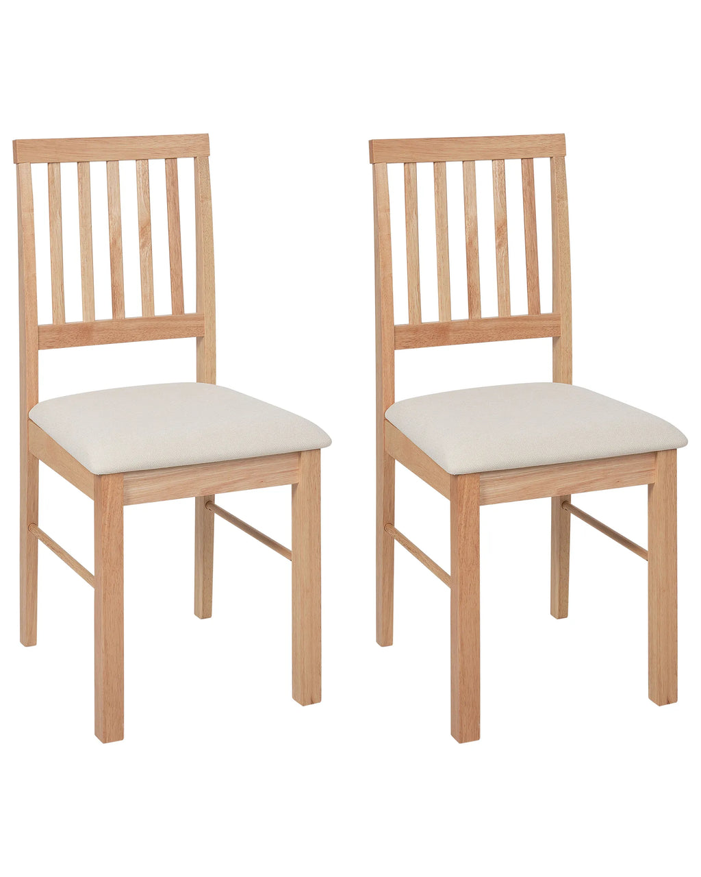 Set of 2 Dining Chairs ORONO Wood Light Brown