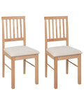 Set of 2 Dining Chairs ORONO Wood Light Brown