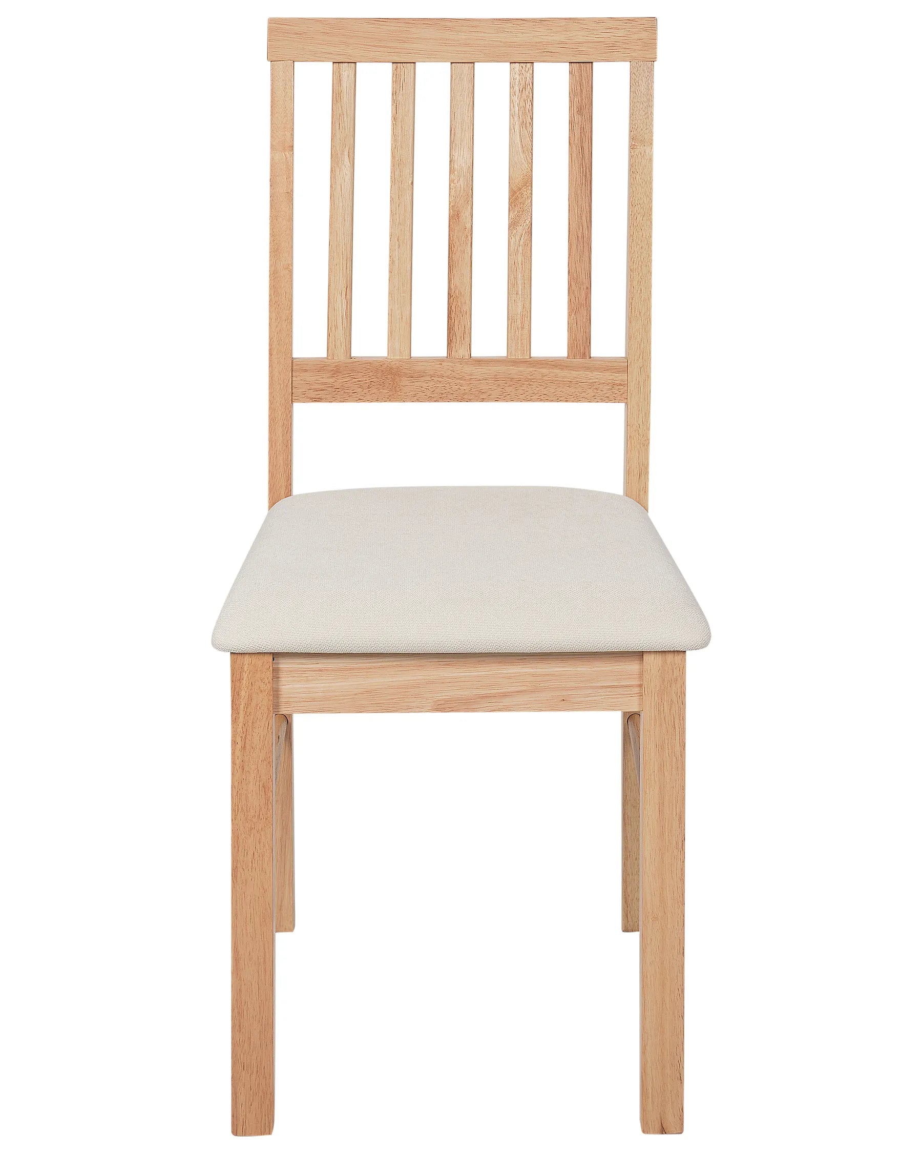 Set of 2 Dining Chairs ORONO Wood Light Brown
