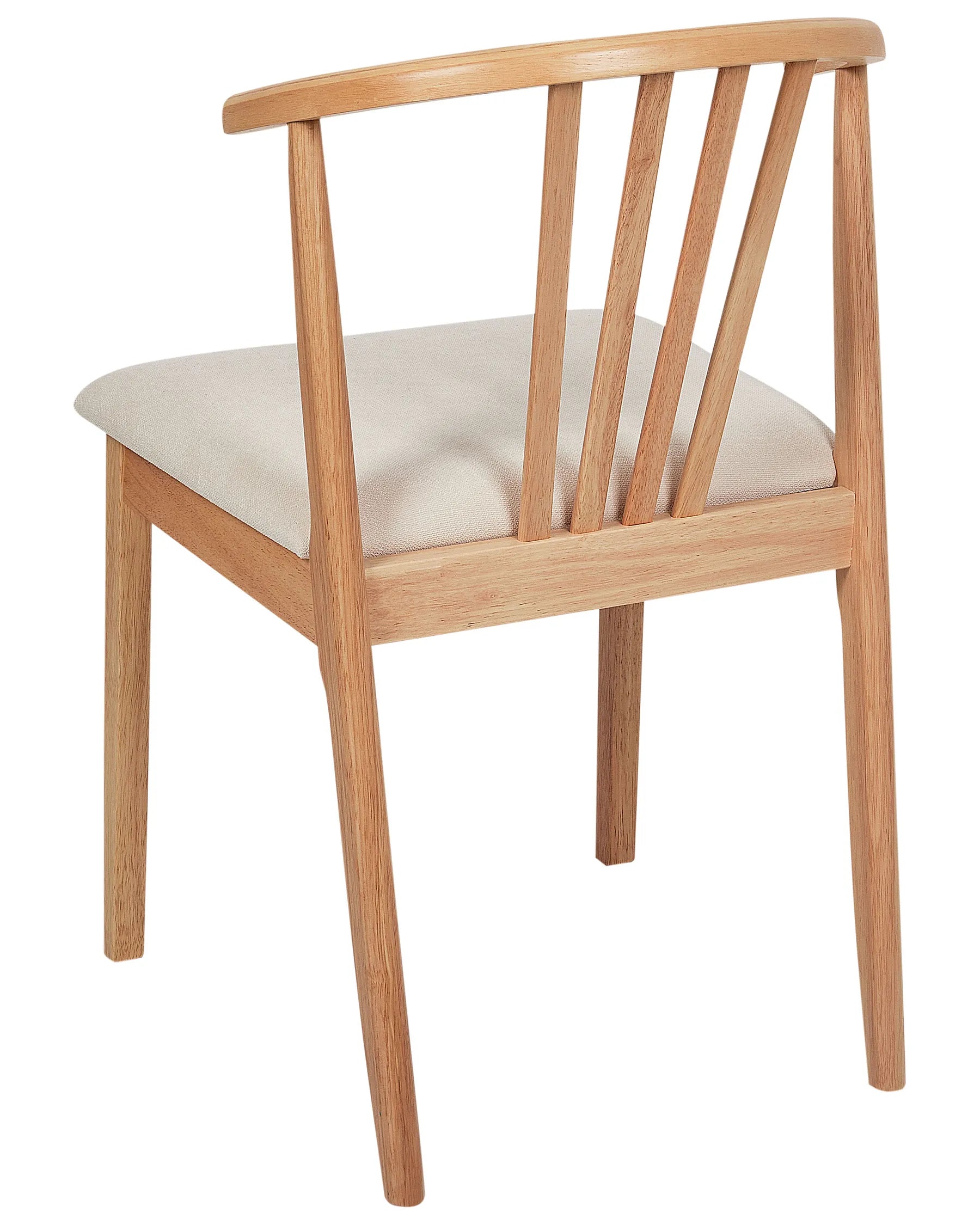 Set of 2 Dining Chairs CRAIG Wood Light Brown/ Beige