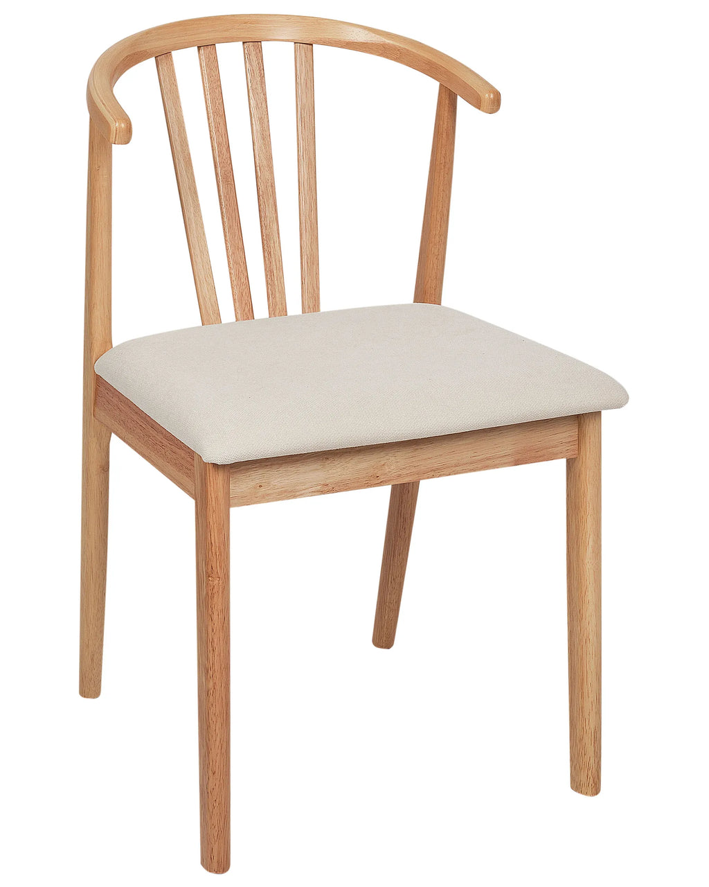 Set of 2 Dining Chairs CRAIG Wood Light Brown/ Beige