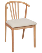 Set of 2 Dining Chairs CRAIG Wood Light Brown/ Beige