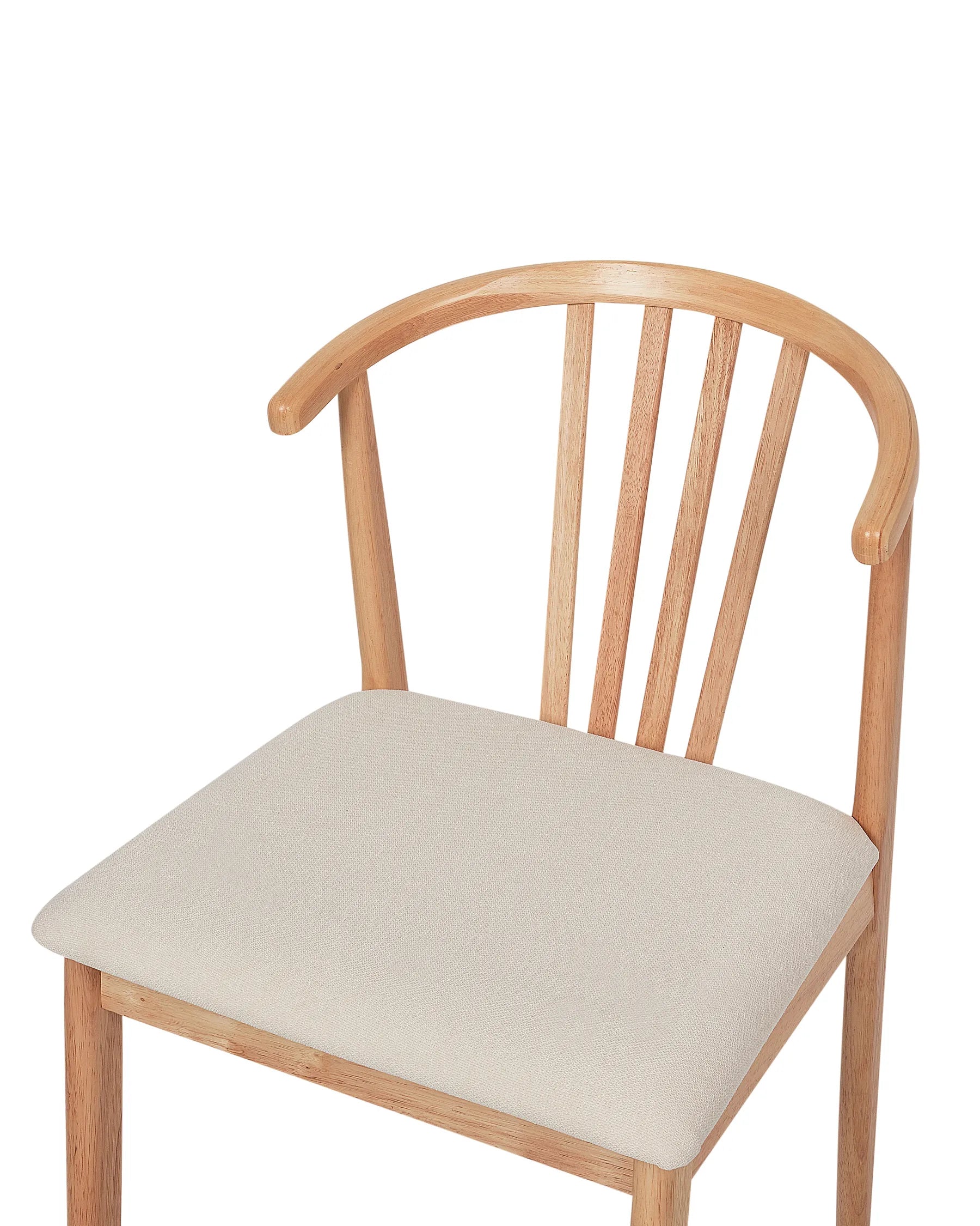 Set of 2 Dining Chairs CRAIG Wood Light Brown/ Beige