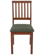 Set of 2 Dining Chairs ORONO Wood Dark Brown