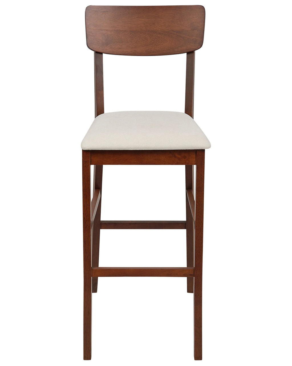 Set of 2 Bar Chairs AMBLER Dark Brown/ Beige