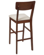 Set of 2 Bar Chairs AMBLER Dark Brown/ Beige