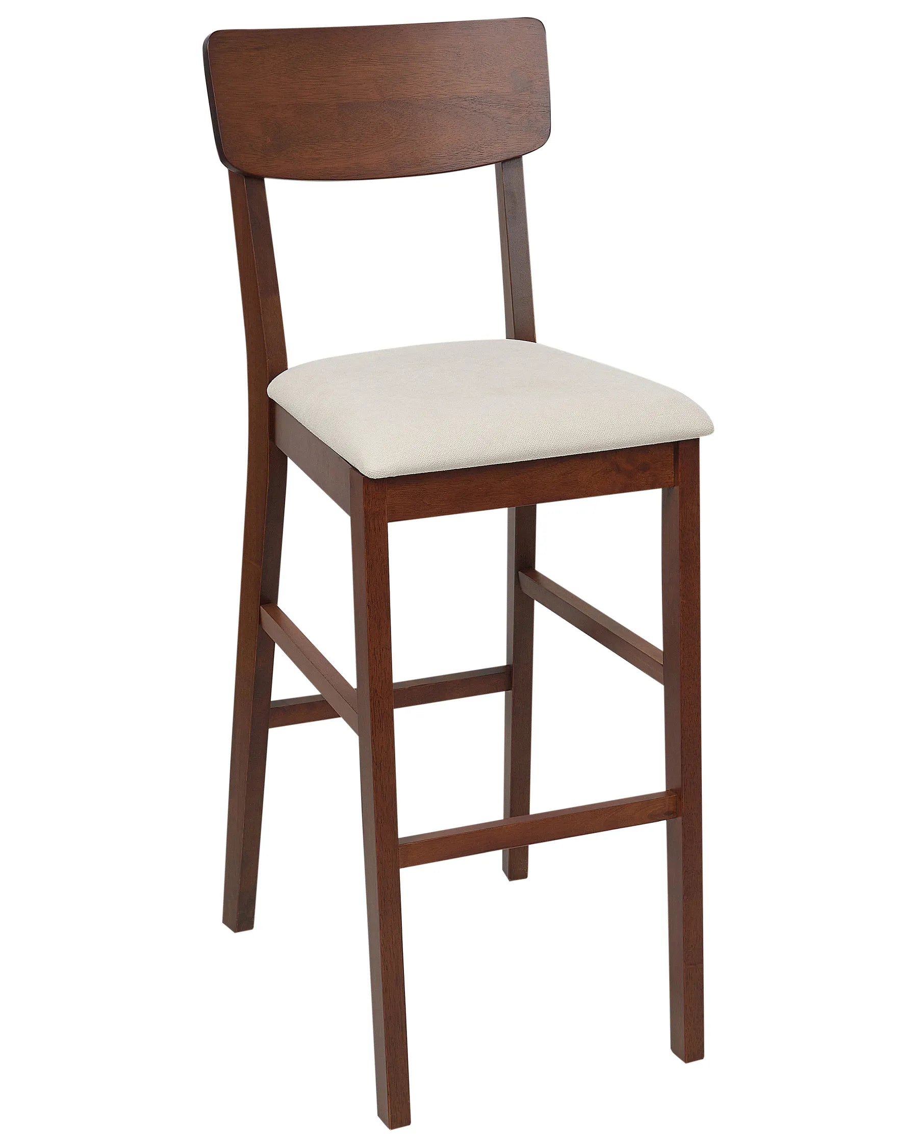 Set of 2 Bar Chairs AMBLER Dark Brown/ Beige