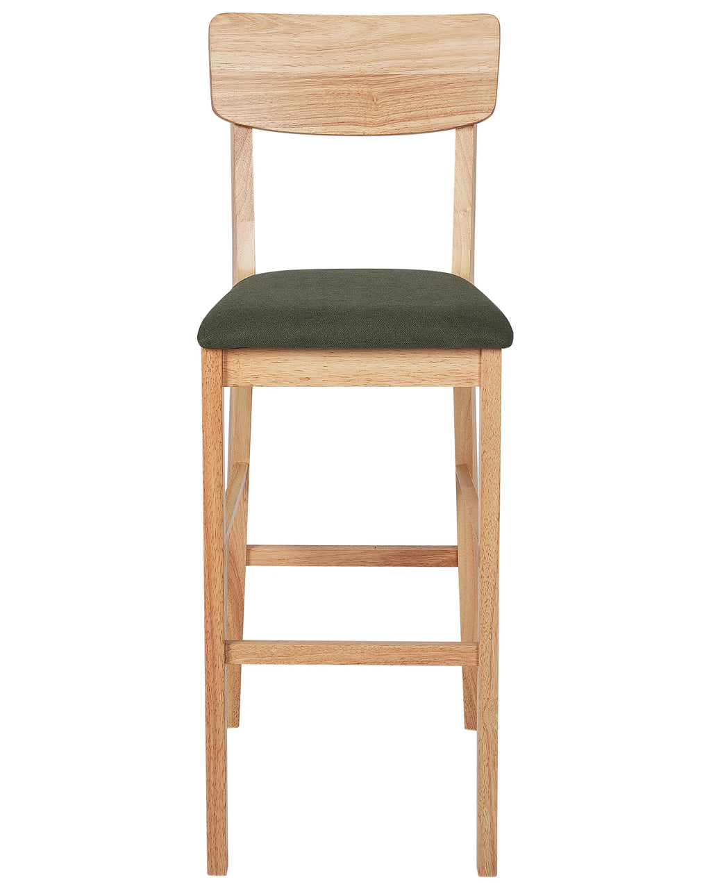 Set of 2 Bar Chairs AMBLER Light Brown/ Green