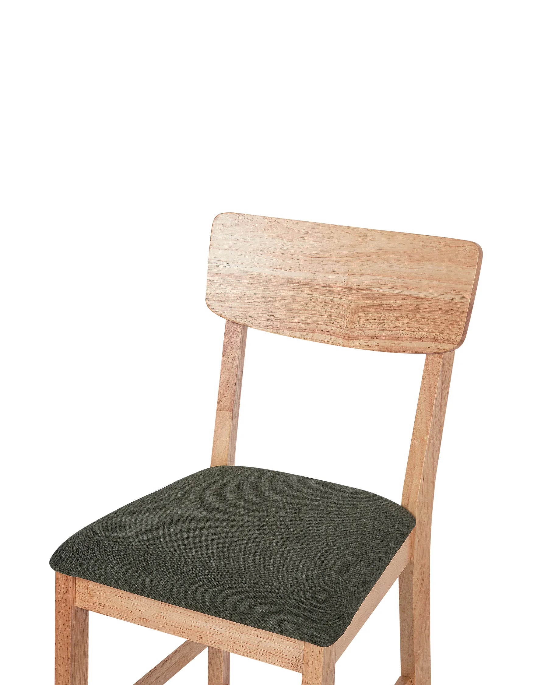 Set of 2 Bar Chairs AMBLER Light Brown/ Green
