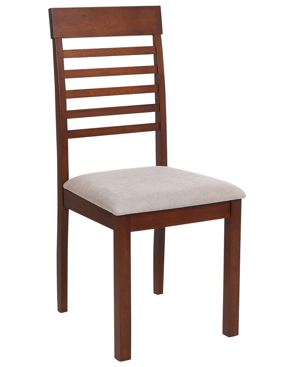 Set of 2 Dining Chairs ORTLEY Wood Dark Brown/ Taupe