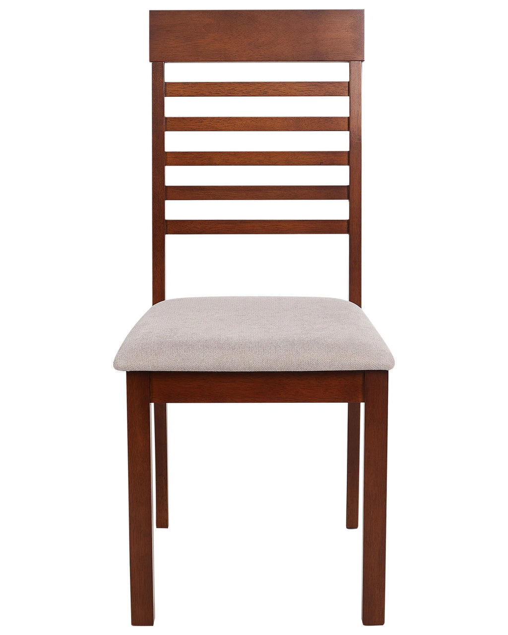 Set of 2 Dining Chairs ORTLEY Wood Dark Brown/ Taupe