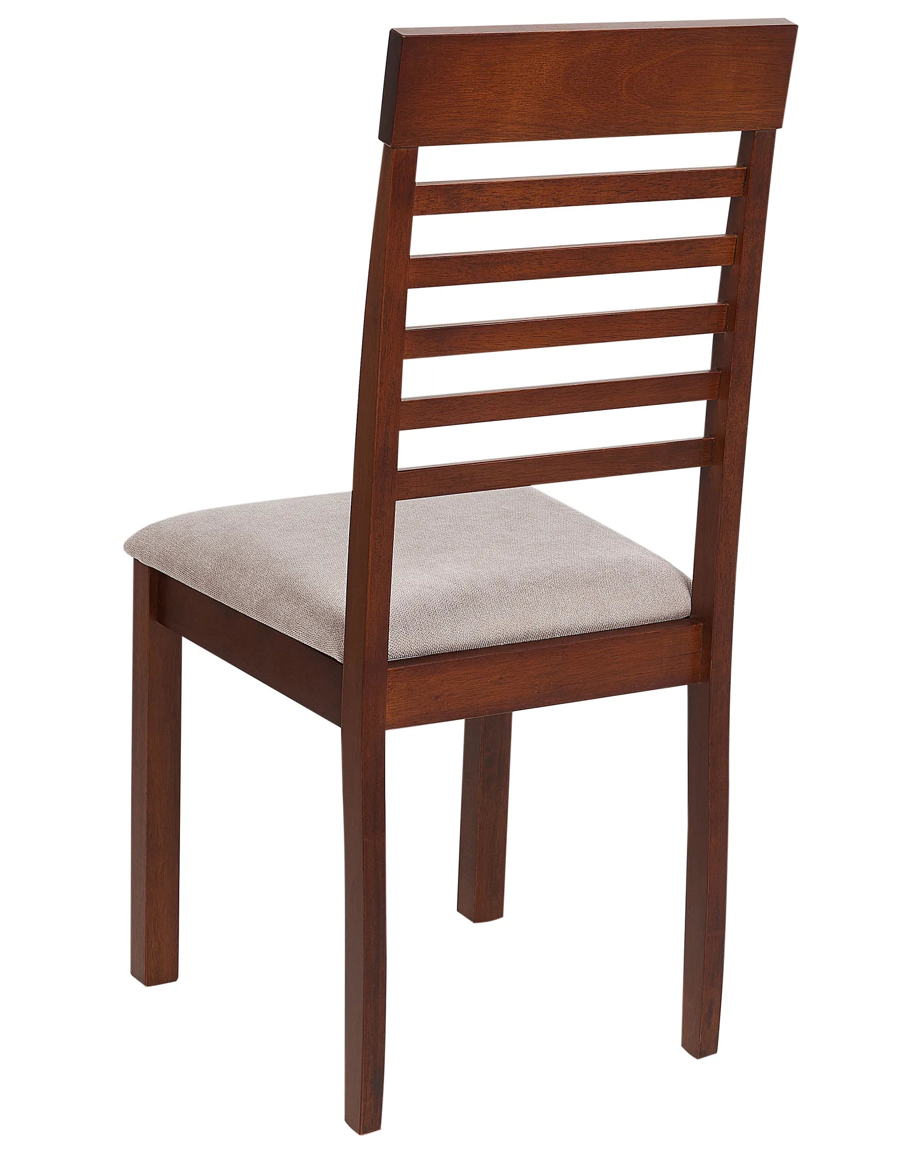 Set of 2 Dining Chairs ORTLEY Wood Dark Brown/ Taupe