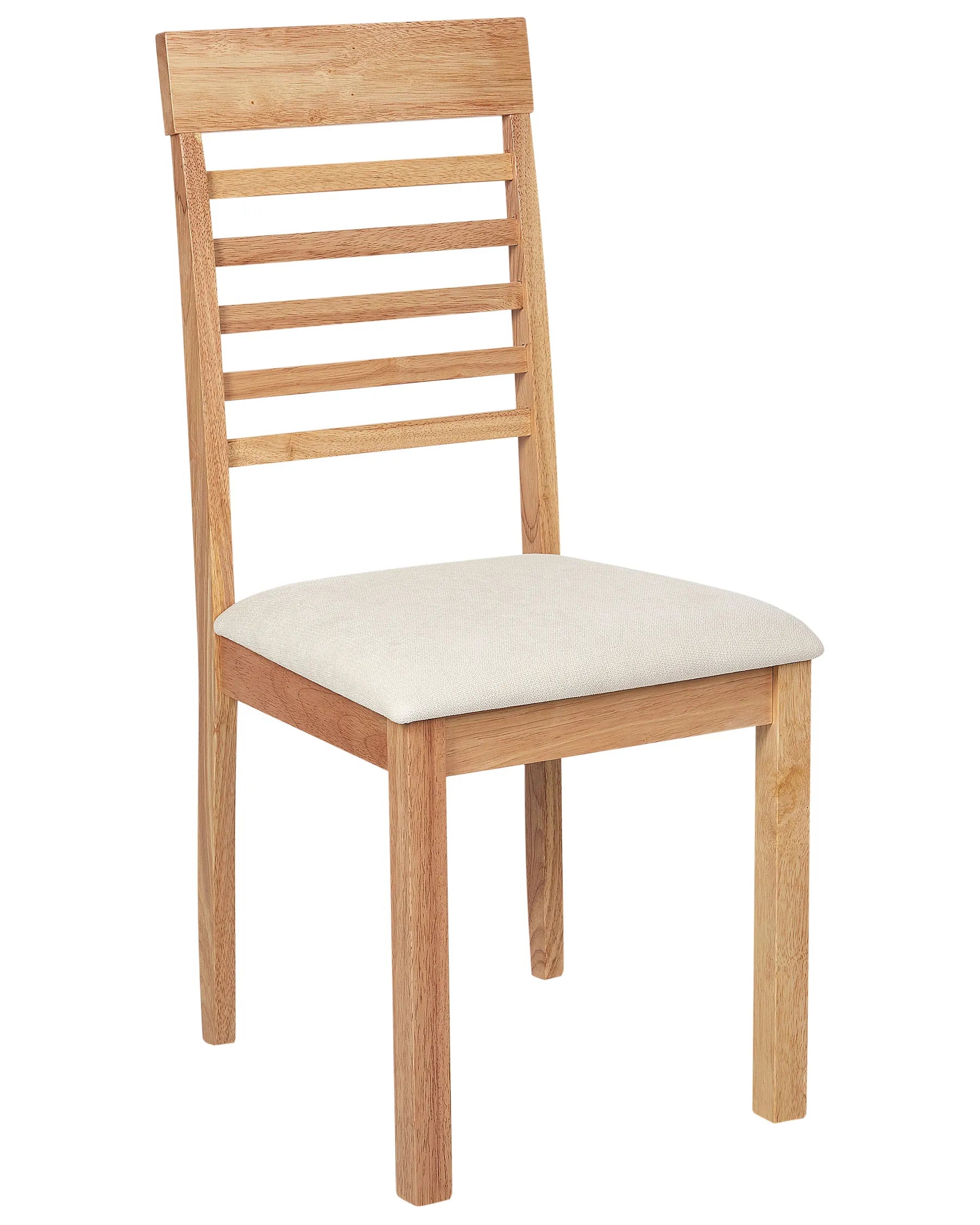 Set of 2 Dining Chairs ORTLEY Wood Light Brown/ Beige