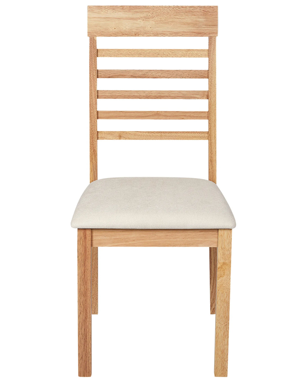 Set of 2 Dining Chairs ORTLEY Wood Light Brown/ Beige