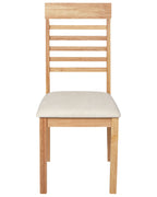 Set of 2 Dining Chairs ORTLEY Wood Light Brown/ Beige