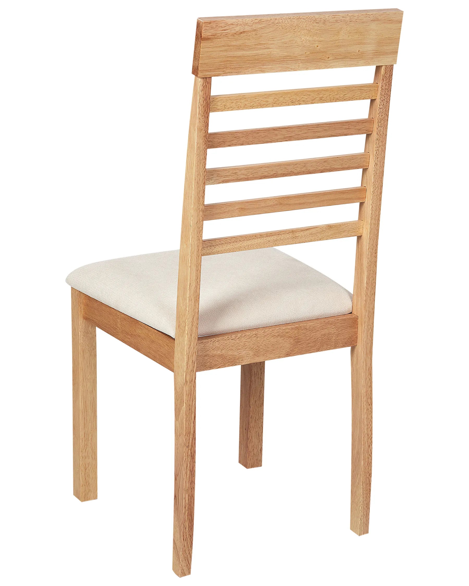 Set of 2 Dining Chairs ORTLEY Wood Light Brown/ Beige