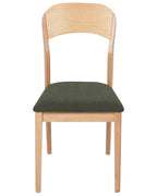 Set of 2 Dining Chairs ALVIN Wood Light Brown
