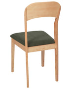 Set of 2 Dining Chairs ALVIN Wood Light Brown
