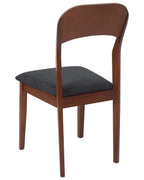Set of 2 Dining Chairs ALVIN Wood Dark Brown