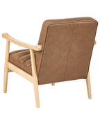 Armchair LEKNES Faux Leather Brown