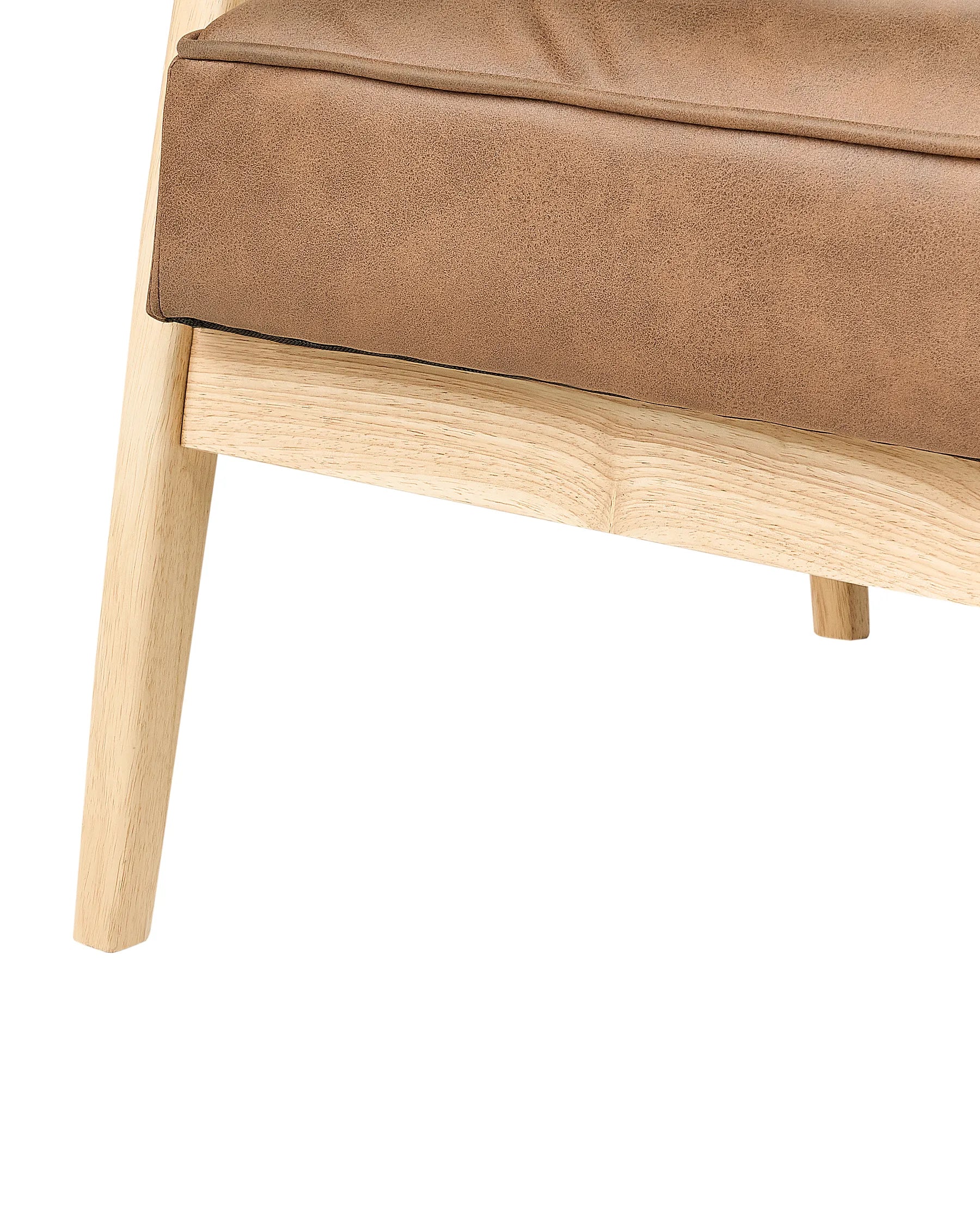 Armchair LEKNES Faux Leather Brown