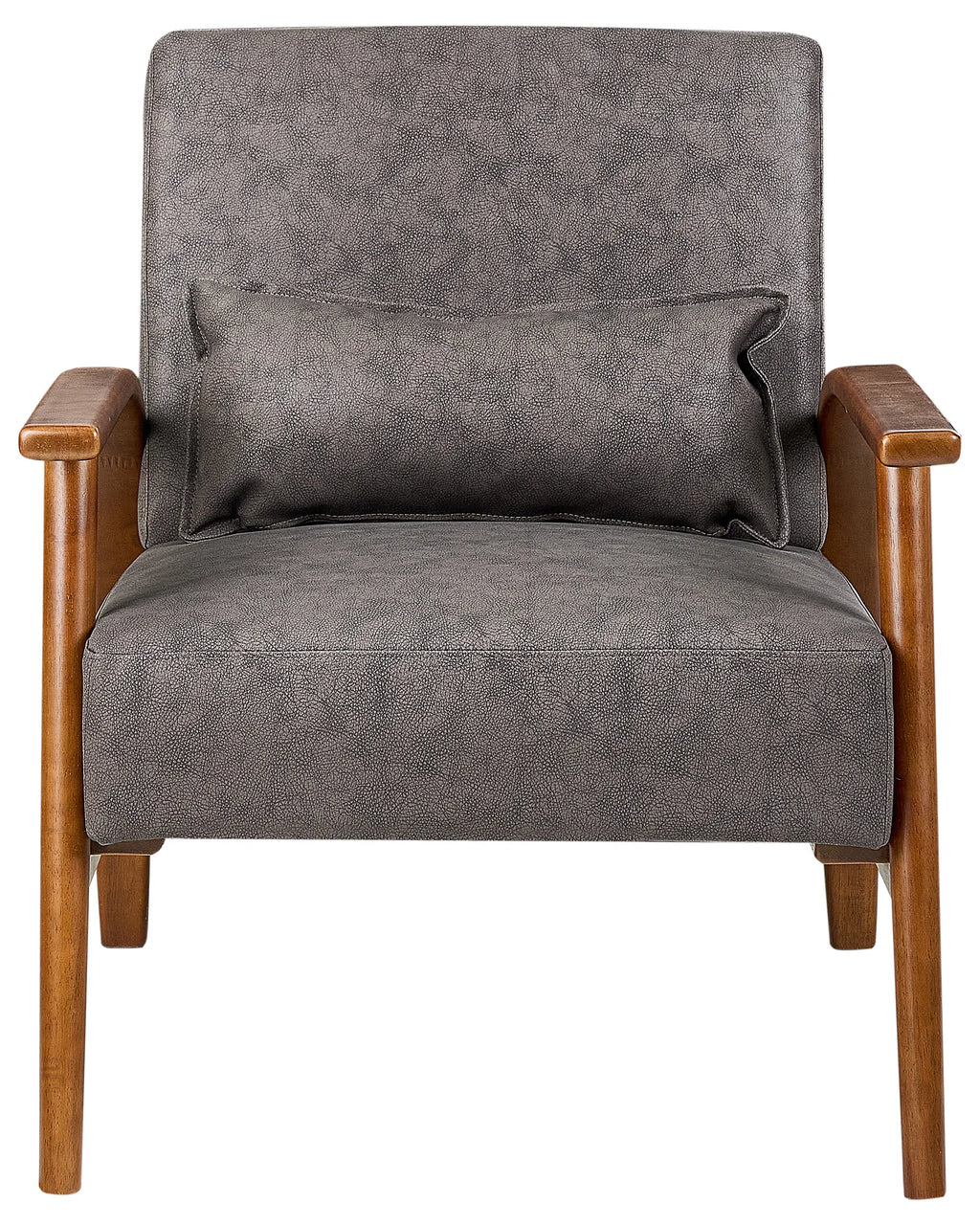 Armchair SKARA Faux Leather Dark Brown