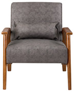 Armchair SKARA Faux Leather Dark Brown