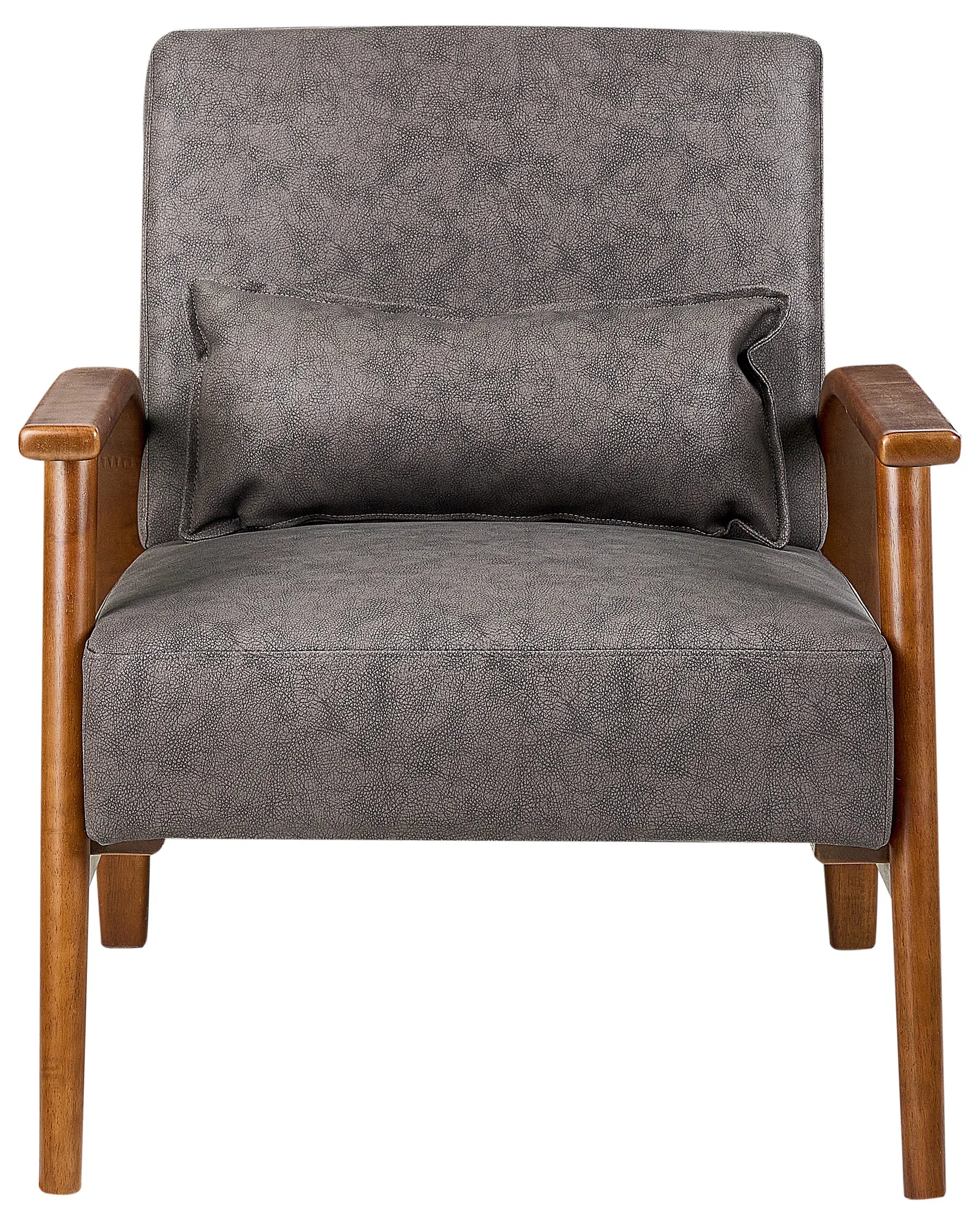 Armchair SKARA Faux Leather Dark Brown