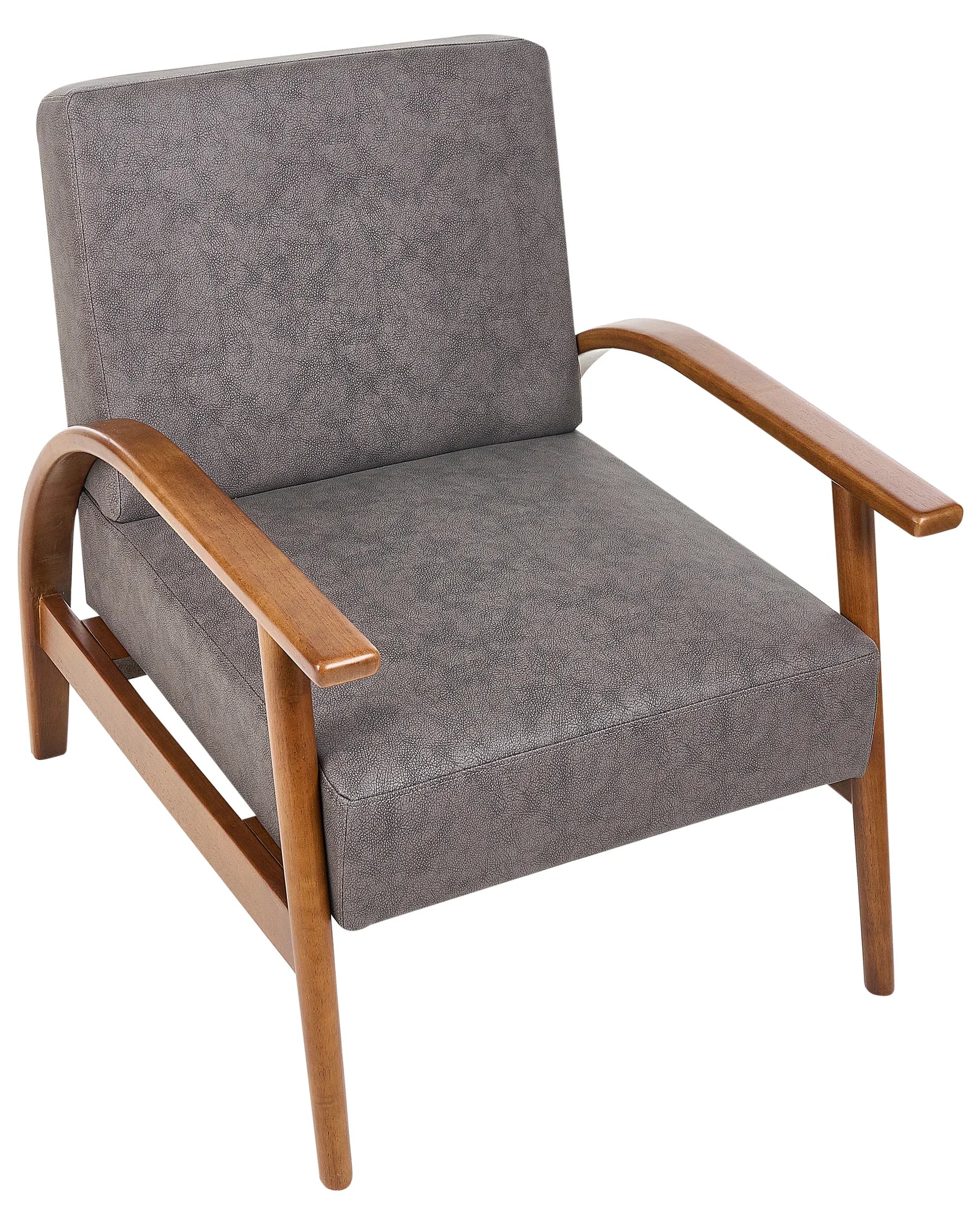Armchair SKARA Faux Leather Dark Brown