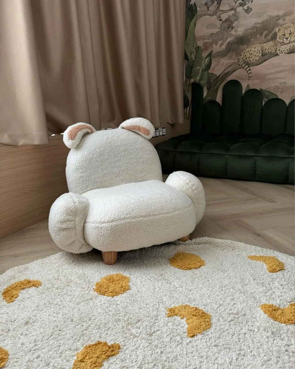 Kids Armchair Rabbit KANNA Boucle Off-White