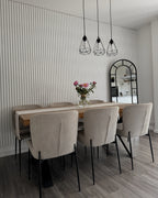 Set of 2 Dining Chairs ADA Fabric Taupe