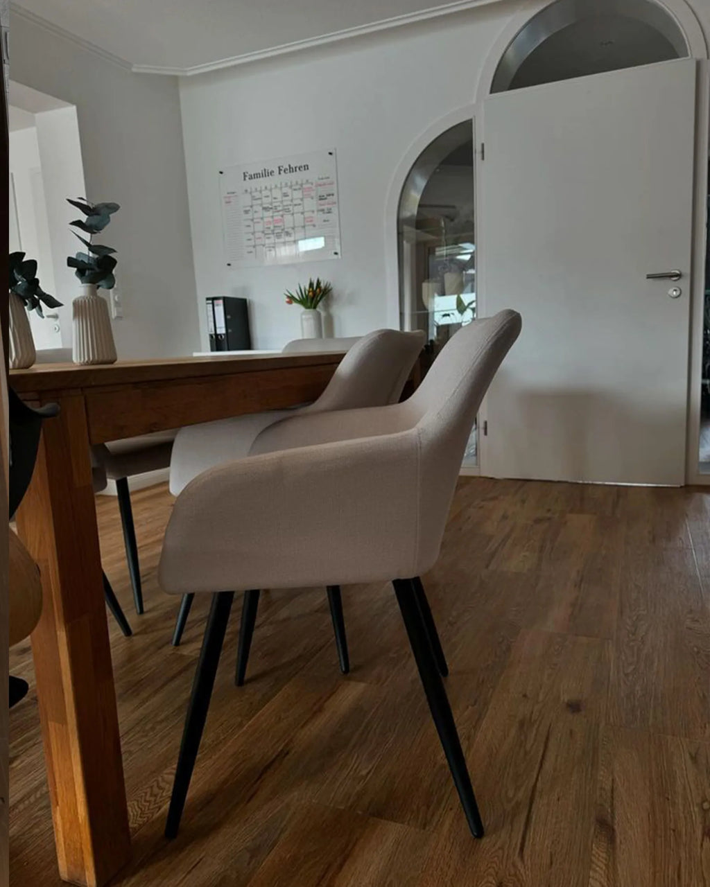Set of 2 Dining Chairs CASMALIA Velvet Off-White