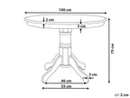 Dining Table AKRON Black 100 cm 100 cm