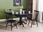 Extending Dining Table AKRON Black 106/150 cm 106 cm