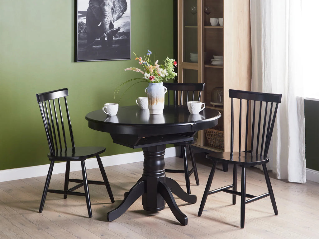 Extending Dining Table AKRON Black 106/150 cm 106 cm