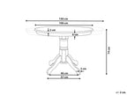 Extending Dining Table AKRON White 106/150 cm 106 cm