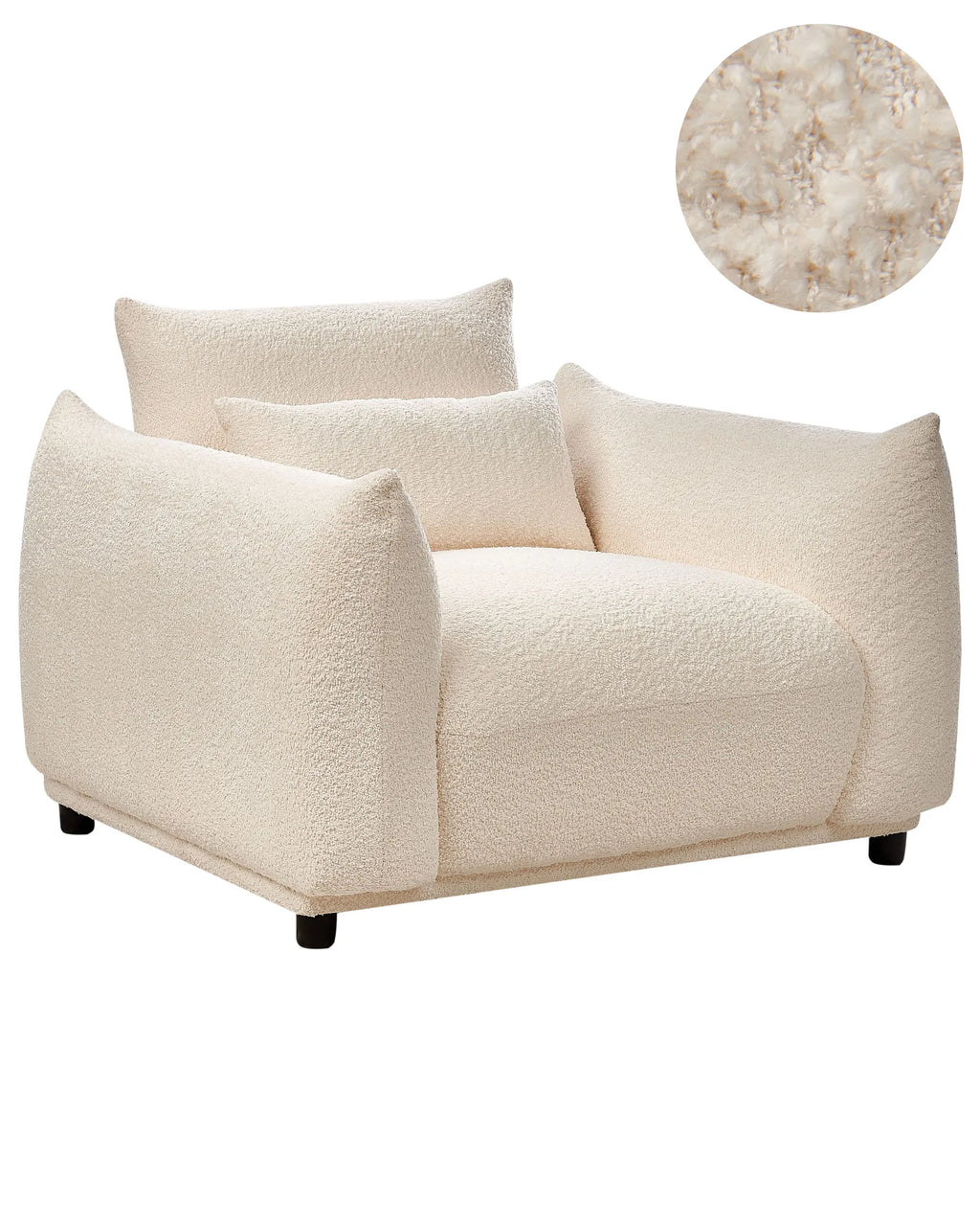 Armchair JAMSA Boucle Off-White