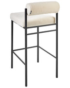 Set of 2 Bar Chairs AMAYA Boucle Off-White