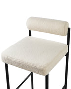 Set of 2 Bar Chairs AMAYA Boucle Off-White