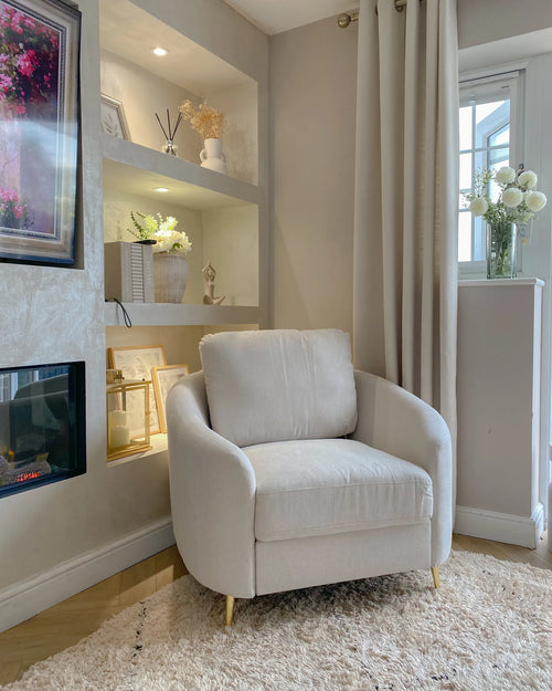 Armchair TROSA Fabric Light Beige