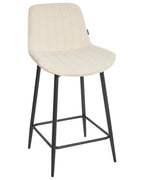 Set of 2 Bar Chairs DUBROVNIK Boucle Light Beige