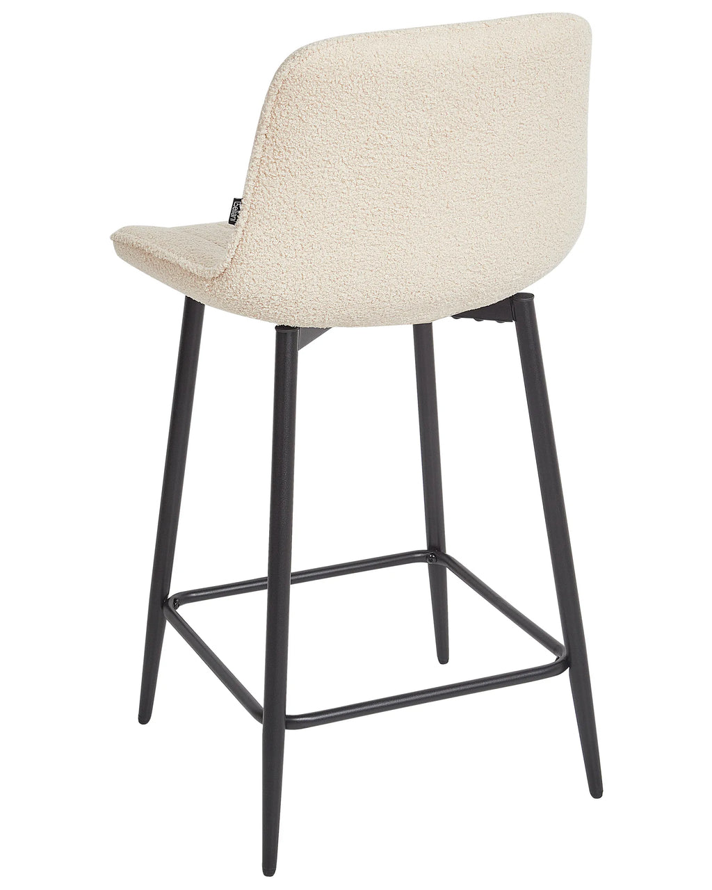 Set of 2 Bar Chairs DUBROVNIK Boucle Light Beige