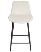 Set of 2 Bar Chairs DUBROVNIK Velvet Light Beige