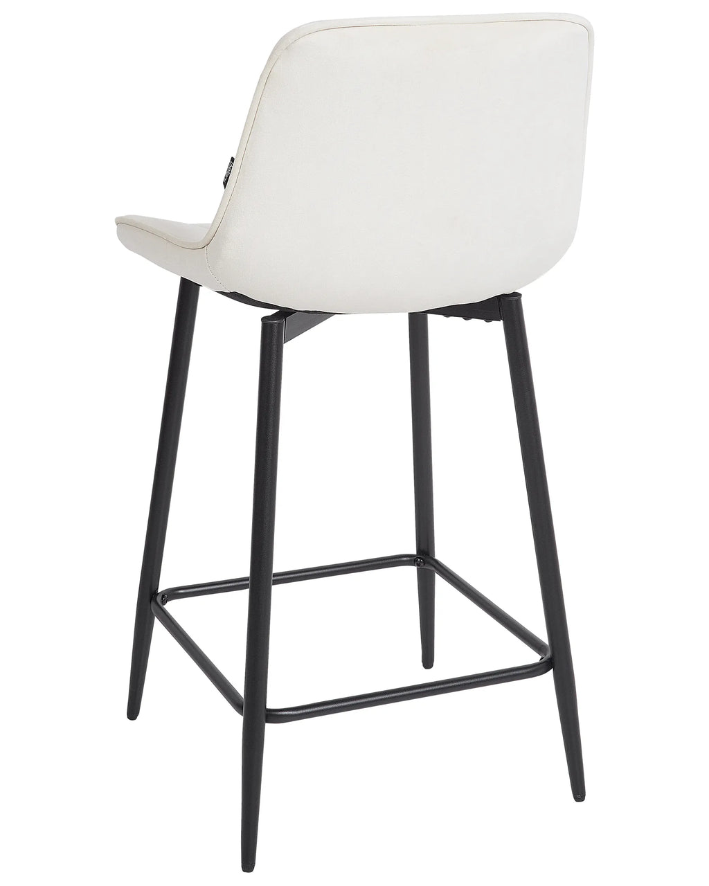 Set of 2 Bar Chairs DUBROVNIK Velvet Light Beige