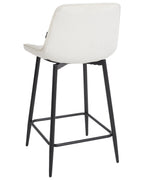 Set of 2 Bar Chairs DUBROVNIK Velvet Light Beige