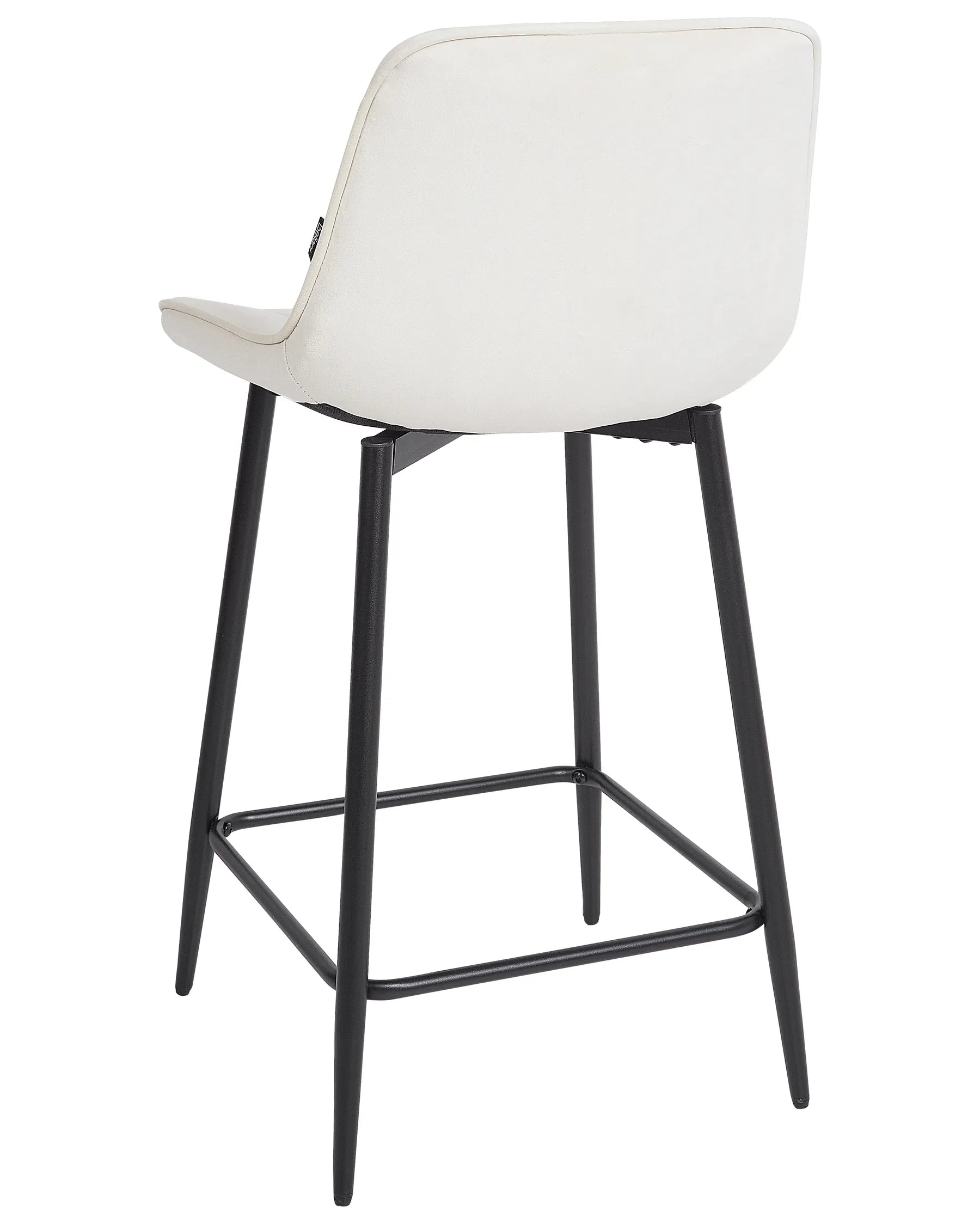 Set of 2 Bar Chairs DUBROVNIK Velvet Light Beige