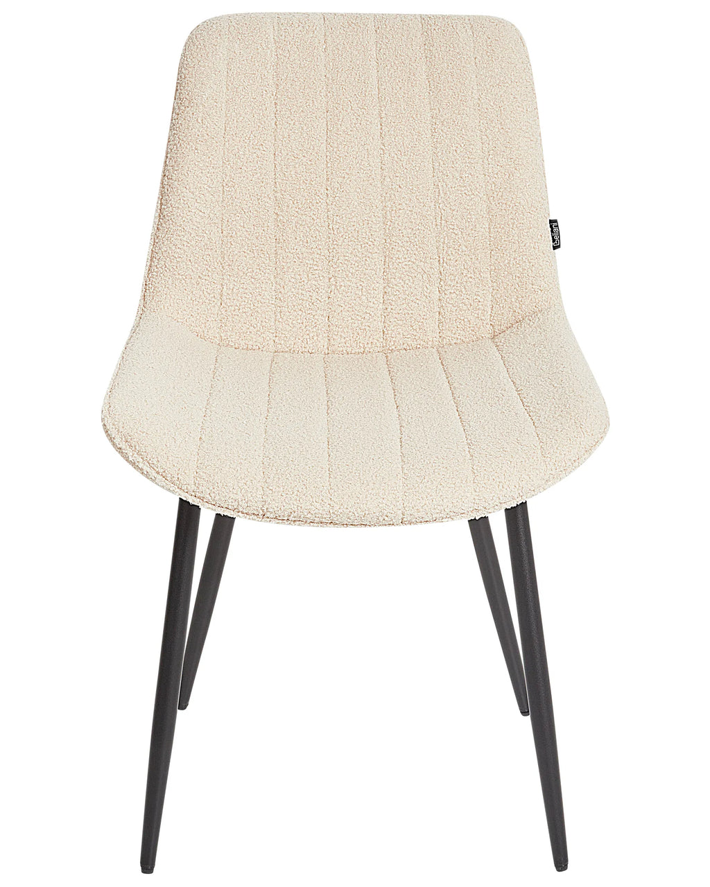 Set of 2 Dining Chairs DUBROVNIK Boucle Light Beige