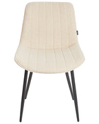 Set of 2 Dining Chairs DUBROVNIK Boucle Light Beige
