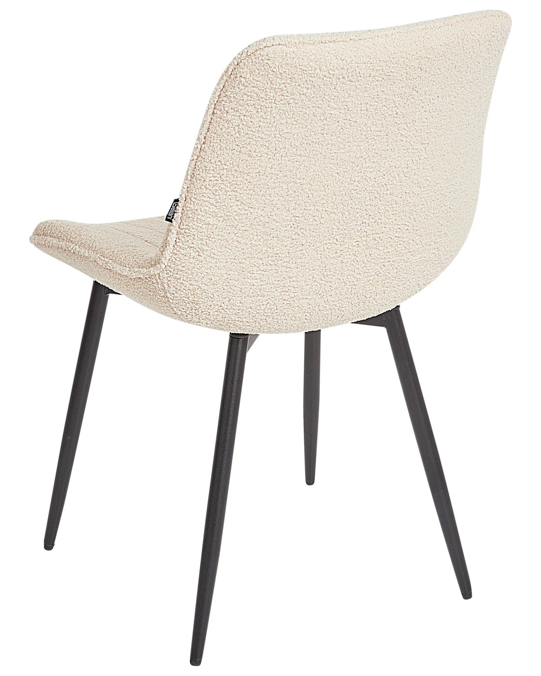 Set of 2 Dining Chairs DUBROVNIK Boucle Light Beige